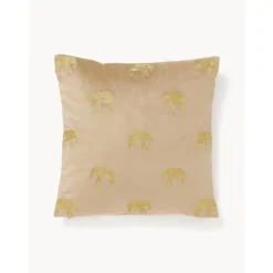 Copricuscino In Velluto Ricamato Elefco