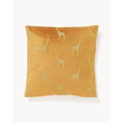 Copricuscino In Velluto Ricamato Giro