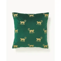 Copricuscino In Velluto Ricamato Legong