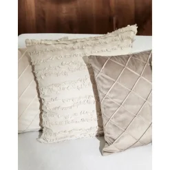 Copricuscino In Velluto Strutturato Con Motivo Rombi Luka