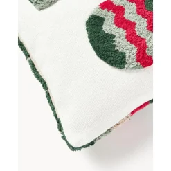 Copricuscino Reversibile In Tessuto Capitonne Con Motivo Invernale Nathaniel