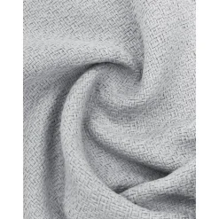 Copricuscino Reversibile Color Grigio Chiaro Con Frange Loran