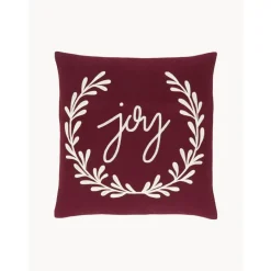 Copricuscino Ricamata Color Rosso Joy