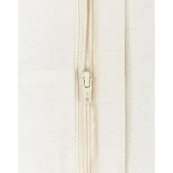 Copricuscino Ricamata In Velluto Bianco Crema Con Bordino Snowflake