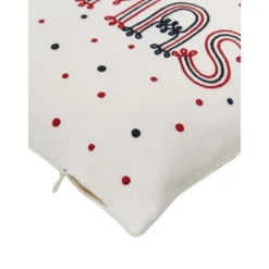 Copricuscino Ricamato Con Cuciture Decorative Invernali Fenna