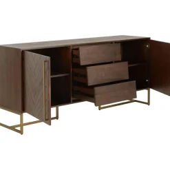Credenza A Spina Di Pesce Con Ante E Finitura In Legno D'Acacia Class