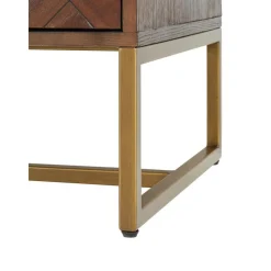 Credenza A Spina Di Pesce Con Ante E Finitura In Legno D'Acacia Class