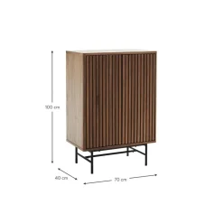 Credenza Alta Con Fronte Scanalato Rue