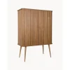 Credenza Alta Retro Con Ante Scorrevoli Scanalate Barbier