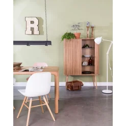 Credenza Alta Retro Con Ante Scorrevoli Scanalate Barbier