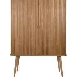 Credenza Alta Retro Con Ante Scorrevoli Scanalate Barbier