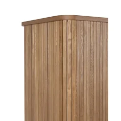 Credenza Alta Retro Con Ante Scorrevoli Scanalate Barbier