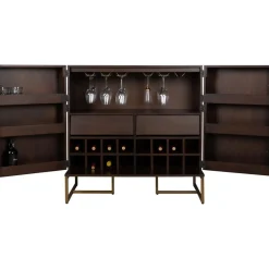 Credenza Bar A Spina Di Pesce Con Finitura In Legno Di Acacia Class