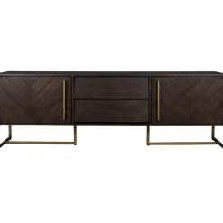 Credenza Bassa A Spina Di Pesce Con Finitura In Legno Di Acacia Class