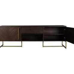 Credenza Bassa A Spina Di Pesce Con Finitura In Legno Di Acacia Class