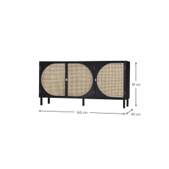 Credenza Fatta A Mano In Legno Sungkai Con Intreccio Viennese Lizzie