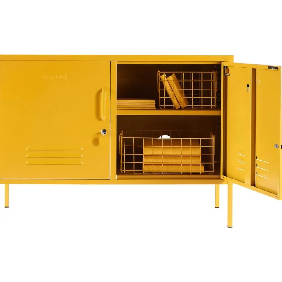 Credenza In Metallo Con Ante Mustard