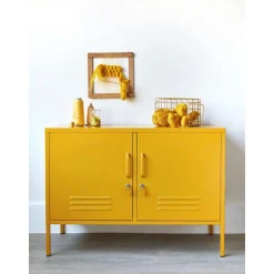 Credenza In Metallo Con Ante Mustard