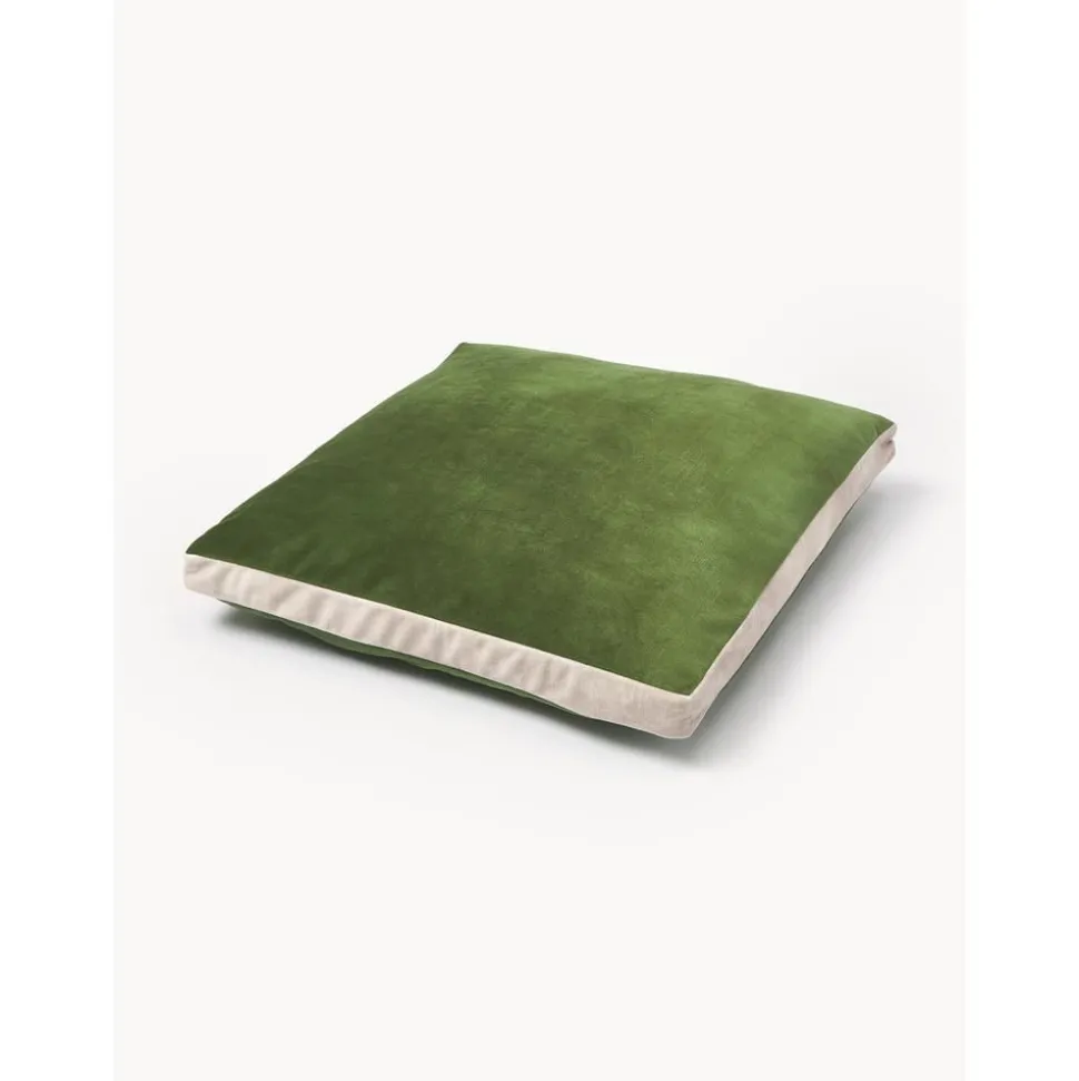 Cuscino A Forma Di Scatola In Velluto Con Bordino Tia