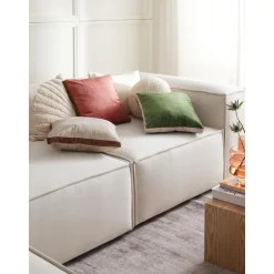 Cuscino A Forma Di Scatola In Velluto Con Bordino Tia