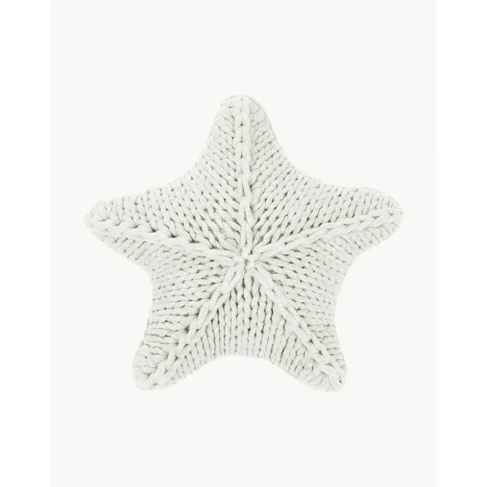 Cuscino A Maglia Grossa Bianca Sparkle