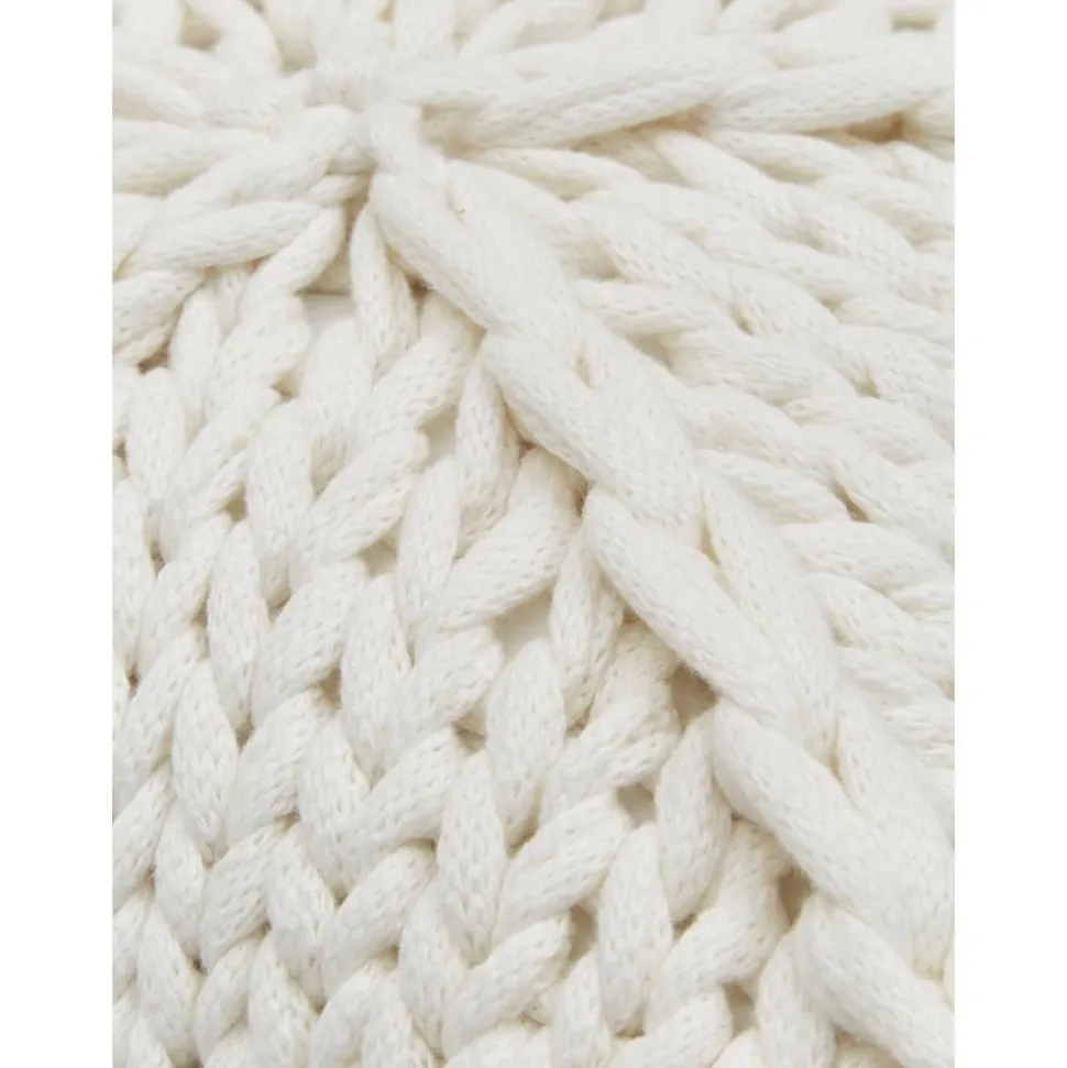 Cuscino A Maglia Grossa Bianca Sparkle