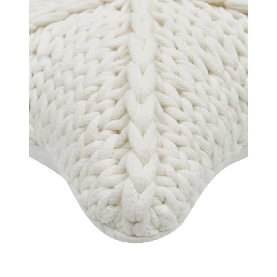 Cuscino A Maglia Grossa Bianca Sparkle