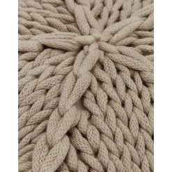 Cuscino A Maglia Grossa Color Beige Sparkle