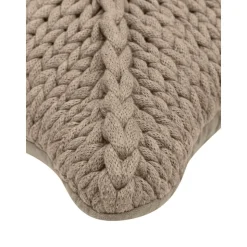 Cuscino A Maglia Grossa Color Beige Sparkle