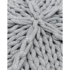 Cuscino A Maglia Grossa Color Grigio Chiaro Sparkle