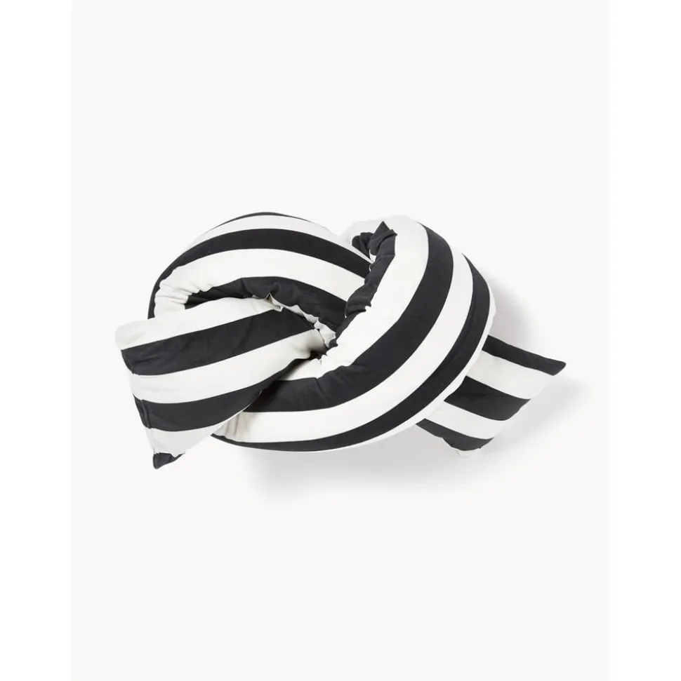 Cuscino Decorativo Imbottito In Velluto A Righe Knot