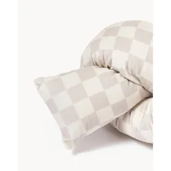 Cuscino Decorativo Imbottito In Velluto A Quadri Knot