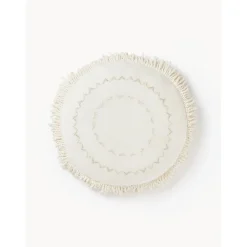 Cuscino Rotondo Con Frange Nedda