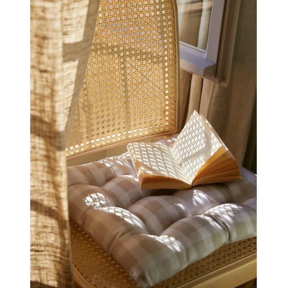 Cuscino Sedia In Cotone A Quadretti Milene