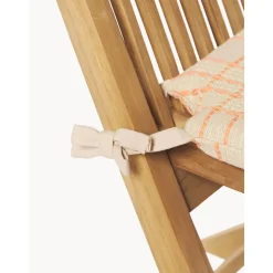 Cuscino Sedia In Cotone A Quadri Con Ricamo Orla