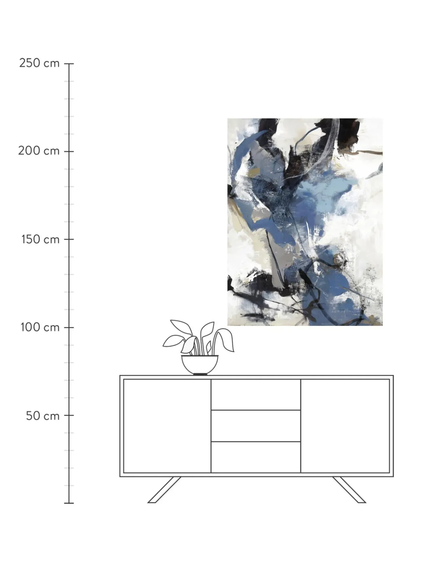 Dipinto Su Tela Fatto A Mano Blue Vibes