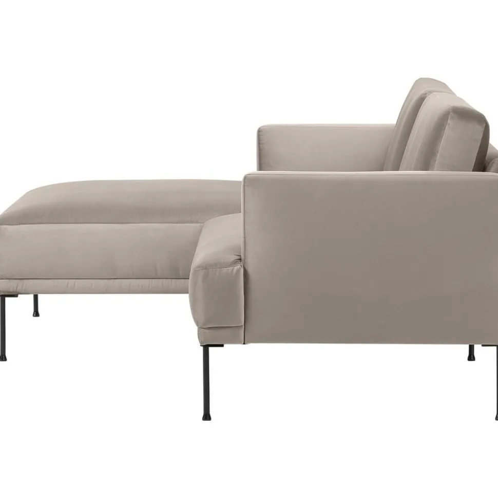 Divanetto Angolare In Velluto Fluente