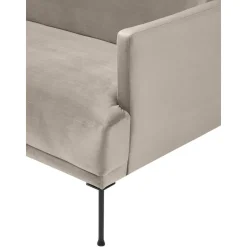 Divanetto Angolare In Velluto Fluente