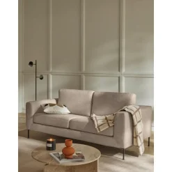 Divano 3 Posti Con Piedini In Metallo Cucita