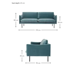 Divano 2 Posti In Velluto Moby