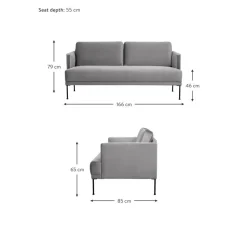 Divano 2 Posti In Velluto Fluente