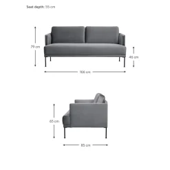 Divano 2 Posti In Velluto Fluente