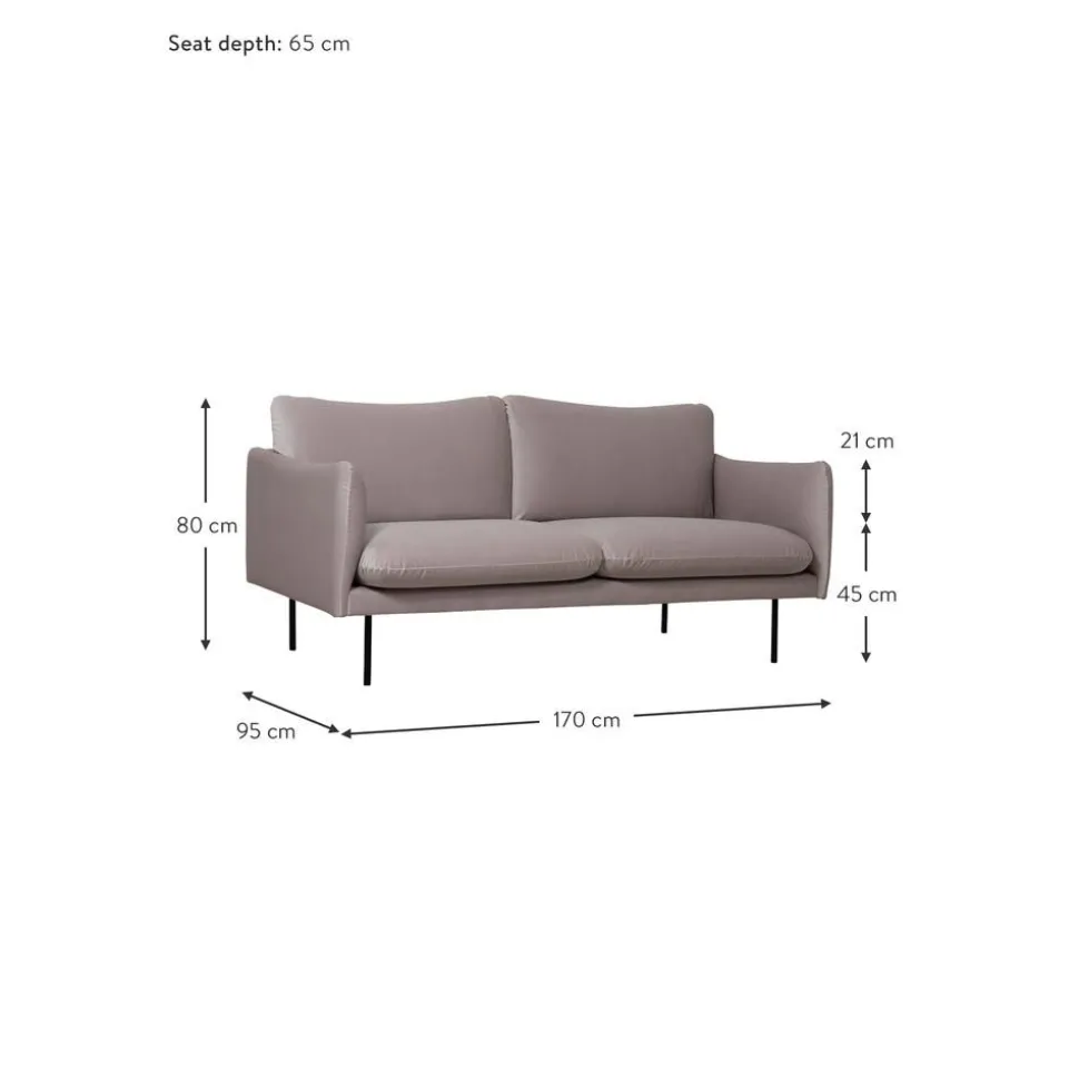 Divano 2 Posti In Velluto Moby