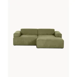 Divano Angolare 3 Posti In Velluto A Coste Melva