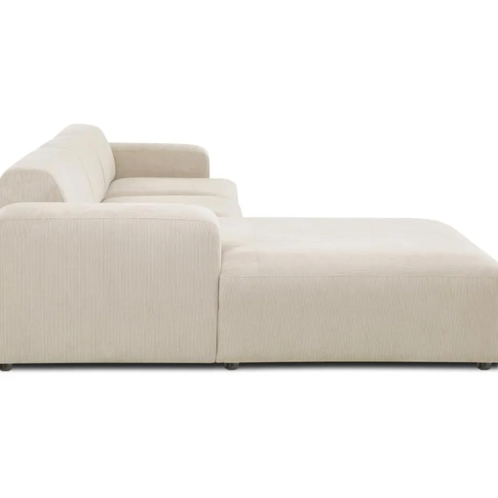 Divano Angolare 4 Posti In Velluto A Coste Melva