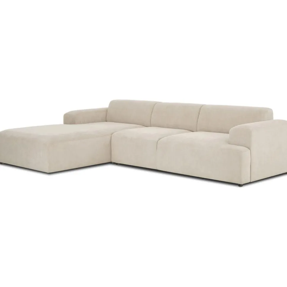 Divano Angolare 4 Posti In Velluto A Coste Melva