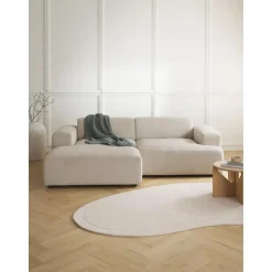 Divano Angolare 3 Posti In Velluto A Coste Melva