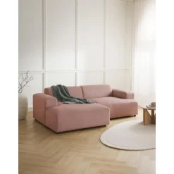 Divano Angolare 3 Posti In Velluto A Coste Melva