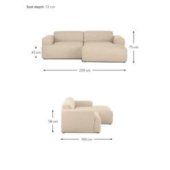 Divano Angolare 3 Posti Melva