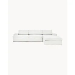 Divano Angolare Componibile 4 Posti Con Rivestimento Sfoderabile Russell